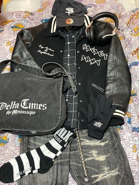 名和 賢悟さん(メンズ・159cm)の春コーディネート