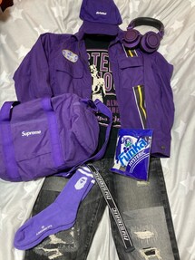00’s HYSTERIC GLAMOUR ハーフジップジャケット HYSTERIC GLAMOUR - THE HYSTERICアップリケ ヴァーシティ