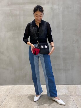 「UNITED ARROWS（ユナイテッドアローズ）のアイテム（タンクトップ）」を使った、HARUNA KOJIMAさん（レディース・165cm）の夏コーディネート