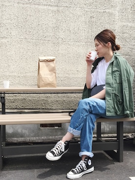 「AURALEE（オーラリー）のアイテム」を使った、himarisoさん（レディース・164cm）の春コーディネート