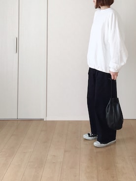 「BEAUTY&YOUTH UNITED ARROWS（ビューティーアンドユースユナイテッドアローズ）のBY レザー キンチャク ◆（ハンドバッグ）」を使った、himarisoさん（レディース・164cm）の冬コーディネート