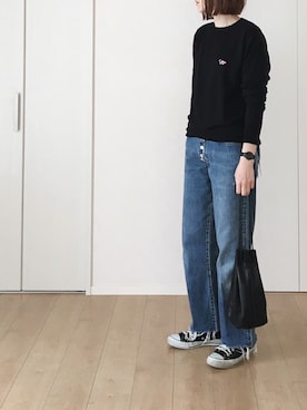 「BEAUTY&YOUTH UNITED ARROWS（ビューティーアンドユースユナイテッドアローズ）のBY レザー キンチャク ◆（ハンドバッグ）」を使った、himarisoさん（レディース・164cm）の春コーディネート