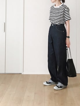 「BEAUTY&YOUTH UNITED ARROWS（ビューティーアンドユースユナイテッドアローズ）のBY レザー キンチャク ◆（ハンドバッグ）」を使った、himarisoさん（レディース・164cm）の春コーディネート
