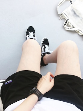 「FRUIT OF THE LOOM（フルーツオブザルーム）のアイテム」を使った、himarisoさん（レディース・164cm）の夏コーディネート
