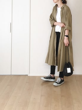 「FRUIT OF THE LOOM（フルーツオブザルーム）のアイテム」を使った、himarisoさん（レディース・164cm）の秋コーディネート