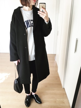 「A part by（アパートバイ）のアイテム（その他アウター）」を使った、himarisoさん（レディース・164cm）の冬コーディネート