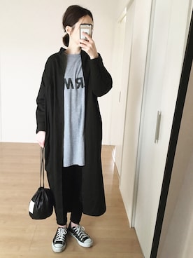 「レイヤードstyle」｜「アイテム（ハンドバッグ）」を使った、himarisoさん（レディース・164cm）の冬コーディネート