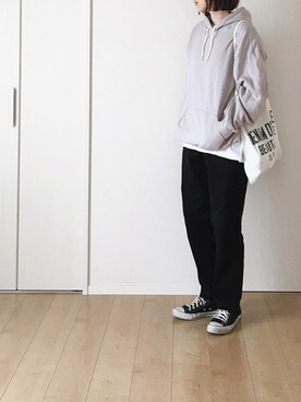 「FRUIT OF THE LOOM（フルーツオブザルーム）のアイテム」を使った、himarisoさん（レディース・164cm）の冬コーディネート