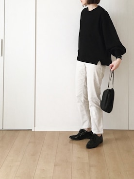 「ALLUMER（アリュメール）のアイテム（スウェット）」を使った、himarisoさん（レディース・164cm）の春コーディネート