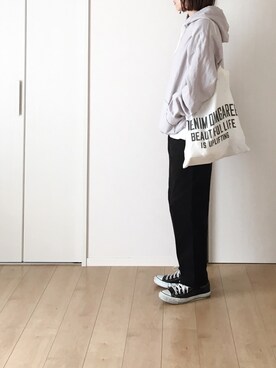 「FRUIT OF THE LOOM（フルーツオブザルーム）のアイテム」を使った、himarisoさん（レディース・164cm）の春コーディネート