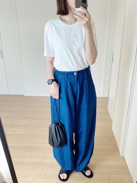 「Johnbull Private labo（ジョンブルプライベートラボ）のアイテム（パンツ）」を使った、himarisoさん（レディース・164cm）の夏コーディネート