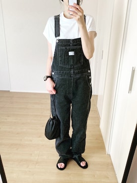 「Levi's（リーバイス）のアイテム（サロペット/オーバーオール）」を使った、himarisoさん（レディース・164cm）の夏コーディネート