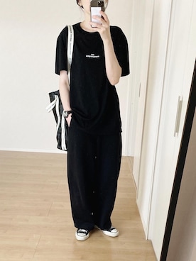 「beautiful people（ビューティフルピープル）のbeautiful people “SAIL CLOTH LOGOTAPE”ショルダートートバック（トートバッグ）」を使った、himarisoさん（レディース・164cm）の秋コーディネート