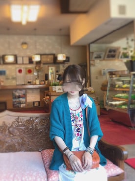 「ざっくりカーデ」｜ふじき。さん（レディース・154cm）の春コーディネート