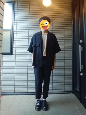 「Dr. Martens（ドクターマーチン）の【Dr.Martens / ドクターマーチン】 3 eye shoe（ドレスシューズ）」を使った、がくとさん（メンズ・168cm）の夏コーディネート