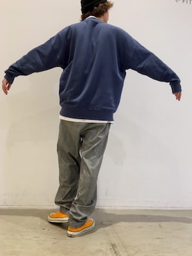 「koe（コエ）のアイテム（スウェット）」を使った、Tomoyukiさん（メンズ・168cm）の秋コーディネート