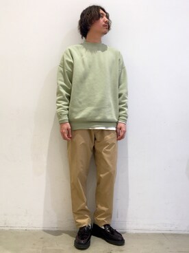 「koe（コエ）のアイテム（スウェット）」を使った、Tomoyukiさん（メンズ・168cm）の冬コーディネート