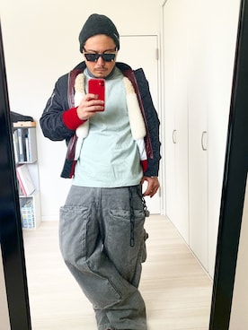「Calvin Klein（カルバン・クライン）のアイテム（ブルゾン）」を使った、服バカ2号さん（メンズ・170cm）の秋コーディネート