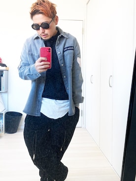 「youtube」｜「アイテム（スウェット）」を使った、服バカ2号さん（メンズ・170cm）の冬コーディネート