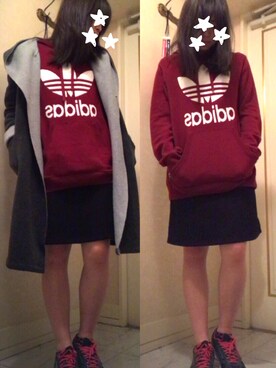「DOUBLE NAME（ダブルネーム）のアイテム（その他アウター）」を使った、紫乃さん（レディース・159cm）の冬コーディネート