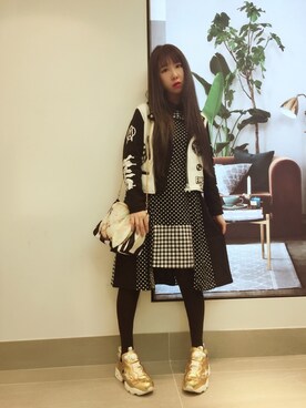 Reika玲華さん（レディース・163cm）の冬コーディネート