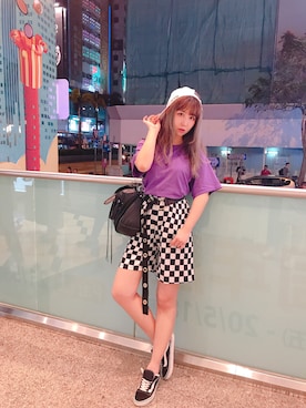 「BALENCIAGA（バレンシアガ）のアイテム（バッグ、ブラック系）」を使った、Reika玲華さん（レディース・163cm）の春コーディネート