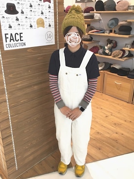 「UNIQLO（ユニクロ）のレーヨンエアリーブラウス（半袖）（シャツ/ブラウス）」を使った、14+ コクーンシティ店 スタッフさん（レディース・160cm）の秋コーディネート