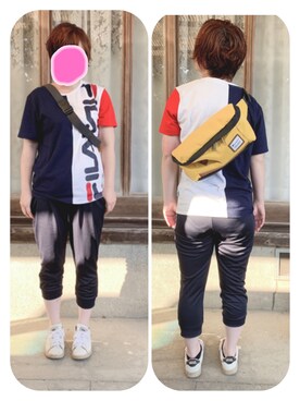 「Avail（アベイル）のアイテム（T Shirts、ホワイト系）」を使った、nishiyamaさん（レディース・155cm）の秋コーディネート