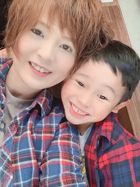 「バースディのアイテム（Shirts、レッド系）」を使った、nishiyamaさん（レディース・155cm）の秋コーディネート