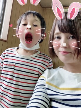 「Birthday（バースデイ）のアイテム（Tops、ホワイト系）」を使った、nishiyamaさん（レディース・155cm）の春コーディネート