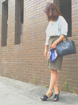 「Marc by Marc Jacobs（マークバイマークジェイコブス）のアイテム（アナログ腕時計）」を使った、Tsubuさん（レディース・162cm）の夏コーディネート