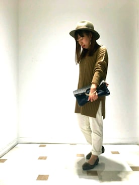 「a.v.v（アーヴェヴェ）のアイテム（帽子）」を使った、RISAさん（レディース・151cm）の秋コーディネート