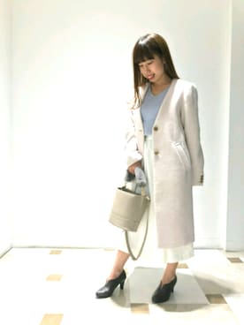 「ﾉｰｶﾗｰﾁｪｽﾀｰｺｰﾄ」｜RISAさん（レディース・151cm）の秋コーディネート