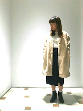 「a.v.v（アーヴェヴェ）のアイテム（アクセサリー）」を使った、RISAさん（レディース・151cm）の冬コーディネート