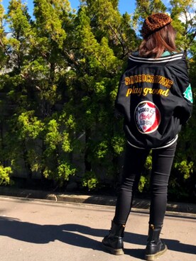 「RODEO CROWNS WIDE BOWL（ロデオクラウンズワイドボウル）のアイテム（ハンチング/ベレー帽）」を使った、ayumi!さん（レディース・158cm）の秋コーディネート