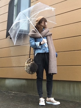 「SHIPS for women（シップスフォーウィメン）の★★ウールベレー 16FW（ハンチング/ベレー帽）」を使った、Atsukoさん（レディース・152cm）の冬コーディネート