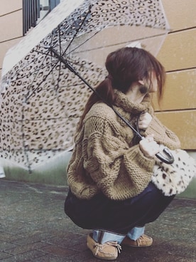 「ボリュームニット」｜「アイテム（その他）」を使った、Atsukoさん（レディース・152cm）の秋コーディネート