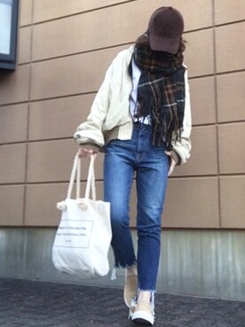 「コーデュロイキャップ」｜Atsukoさん（レディース・152cm）の秋コーディネート