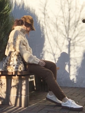 「コーデュロイキャップ」｜Atsukoさん（レディース・152cm）の冬コーディネート