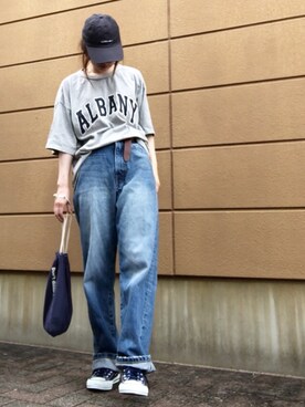 Atsukoさんの「Vinatge Leather Belt」を使ったコーディネート