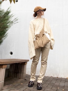 「TODAYFUL（トゥデイフル）のTODAYFUL(トゥディフル) ''Vintage Apron Sacoche'' ヴィンテージエプロンサコッシュ ／11821066（ショルダーバッグ）」を使った、Atsukoさん（レディース・153cm）の秋コーディネート
