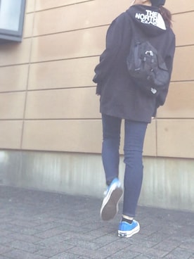 「THE NORTH FACE（ザノースフェイス）のREARVIEW FULLZIP HOODIE（パーカー）」を使った、Atsukoさん（レディース・153cm）の秋コーディネート