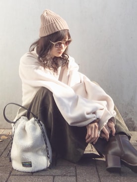 「RACAL（ラカル）のアイテム」を使った、Atsukoさん（レディース・153cm）の秋コーディネート