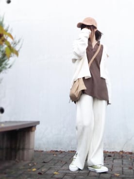 「TODAYFUL（トゥデイフル）のTODAYFUL(トゥディフル) ''Vintage Apron Sacoche'' ヴィンテージエプロンサコッシュ ／11821066（ショルダーバッグ）」を使った、Atsukoさん（レディース・153cm）の秋コーディネート