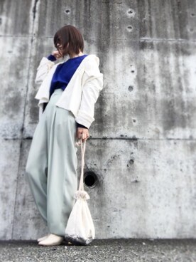 Atsukoさんの「＜6(ROKU)＞GEORGETTE TUCK PANTS/パンツ ◆」を使ったコーディネート