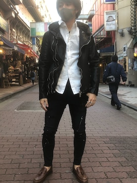 「SCROLLのアイテム」を使った、yamagata1699さん（メンズ・172cm）の春コーディネート