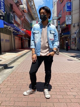 「surt（サート）のアイテム（トップス）」を使った、yamagata1699さん（メンズ・172cm）の春コーディネート