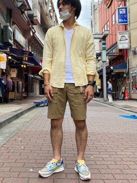 「YANUK（ヤヌーク）のアイテム（パンツ）」を使った、yamagata1699さん（メンズ・172cm）の夏コーディネート