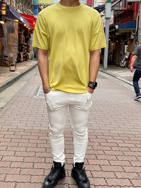 「OURET（オーレット）のアイテム（トップス）」を使った、yamagata1699さん（メンズ・172cm）の夏コーディネート