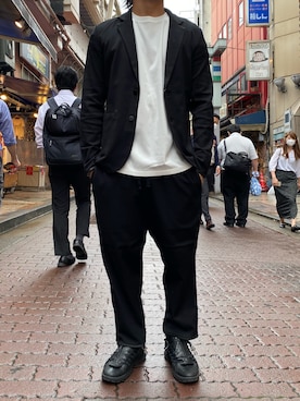 「BACKLASH（バックラッシュ）のアイテム（テーラードジャケット）」を使った、yamagata1699さん（メンズ・172cm）の夏コーディネート